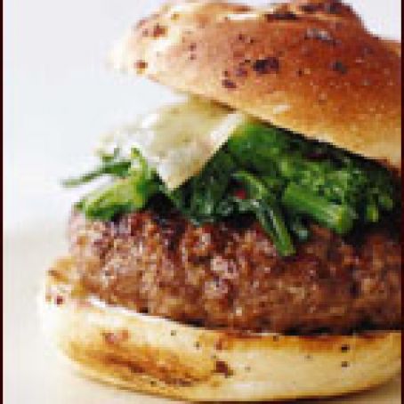 Sausage and Broccoli Rabe Burgers