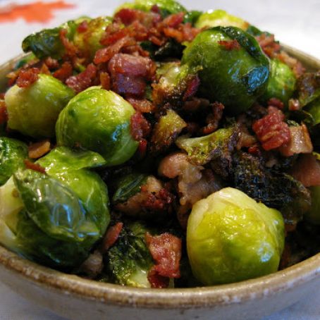 Bacon-Braised Brussel Sprouts