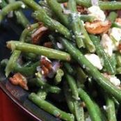 Green Beans, Toasted Pecans, and Blue Cheese