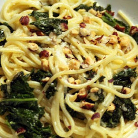 10-Shallot Spaghetti with Kale