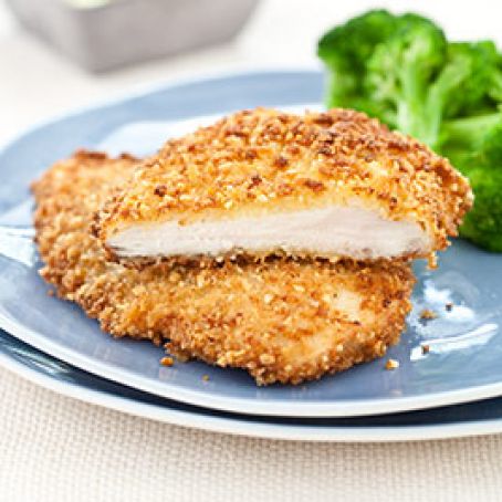 Almond-Crusted Chicken Cutlets with Wilted Spinach-Orange Salad