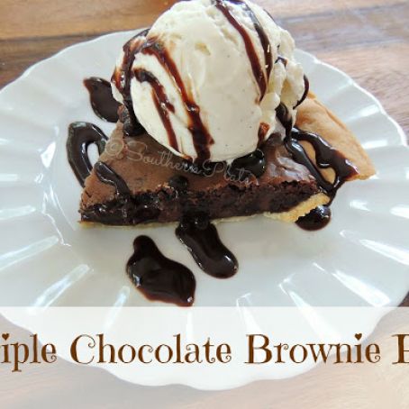 Triple Chocolate Brownie Pie