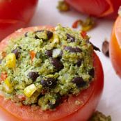 Quinoa-Stuffed Tomatoes with Kale Pesto