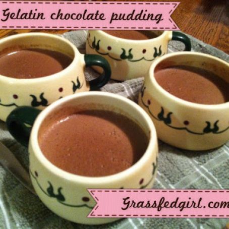 pudding - dark chocolate gelatin pudding