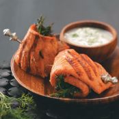 Salmon Spirals with Cucumber Sauce Recipe