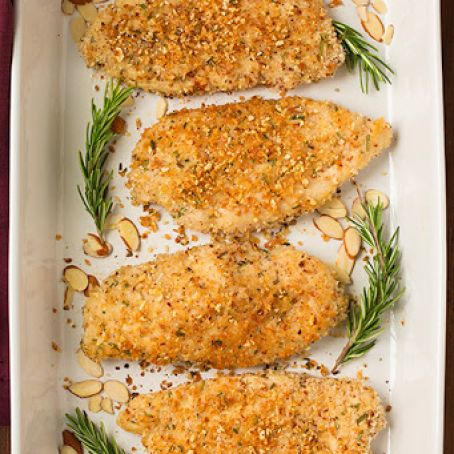 Almond Crusted Chicken with Strawberry Balsamic Sauce