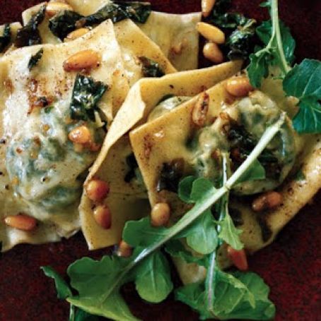 Arugula and Goat Cheese Ravioli