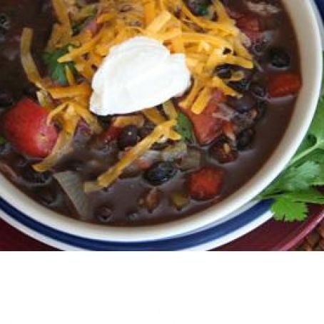 Southwestern Black  Bean and Ham Soup
