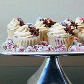 Cranberry Chai Cupcakes with Chai Cream Cheese Frosting