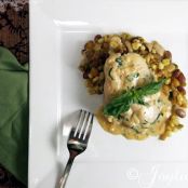 Chicken with Basil Butter and Succotash