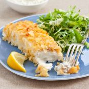 Potato Crusted Halibut with Tartar Sauce