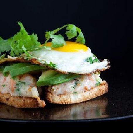 AVOCADO & CHILE EGGS w/SHRIMP