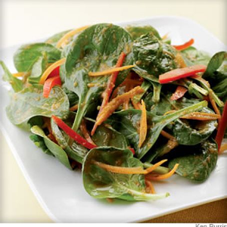 Spinach Salad With Japanese Ginger Dressing