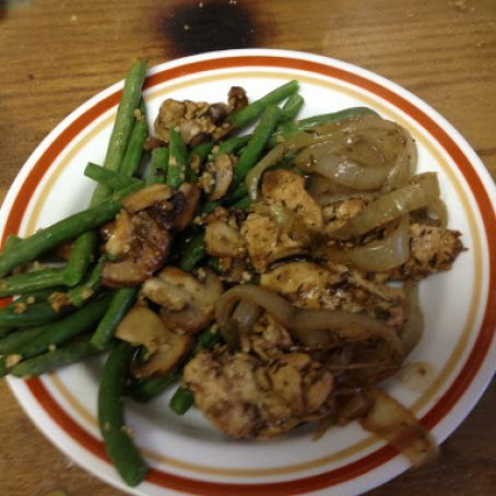 CE- Balsamic Chicken with Lemony Mushrooms and Green Beans