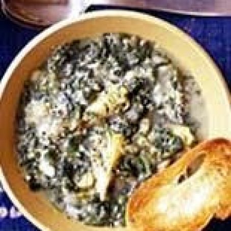 Potato, Spinach and Artichoke Soup