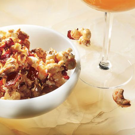Bacon and Cashew Caramel Corn