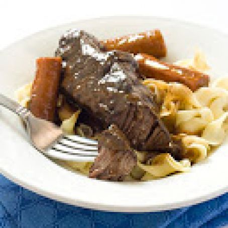 Braised Beef Short Ribs with Guinness and Prunes