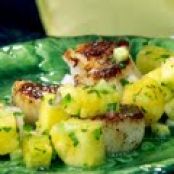 Seared Scallops with Pineapple-Cucumber Salsa