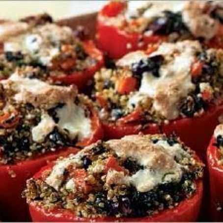 Quinoa-stuffed Red Bell Peppers