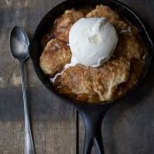 Skillet peach cobbler