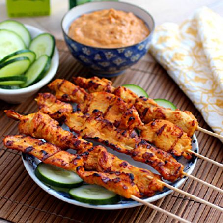 Thai Chicken Sate | Thai Chicken Sate Recipe | Easy Asian Recipes at RasaMalaysia.com