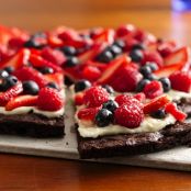 Gluten Free Brownie 'n Berries Dessert Pizza