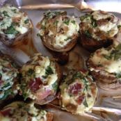 Mushrooms Stuffed with Cream Cheese & Bacon