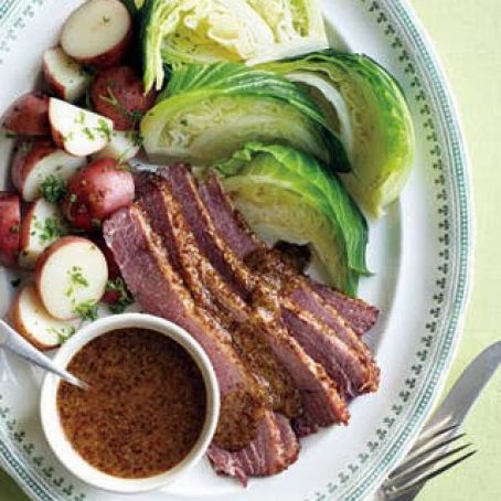 Mustard-Glazed Corned Beef & Cabbage