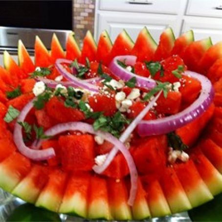 Herb Watermelon Feta Salad