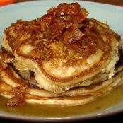 Chew:  Daphne Oz's Bacon Pancakes with Maple Bourbon Butter Sauce