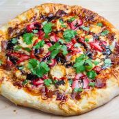 Balsamic Strawberry and Chicken Pizza with Sweet Onions and Smoked Bacon