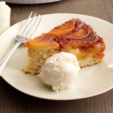 Peach-Almond Upside-Down Cake