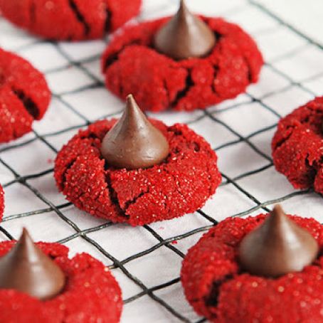 Red Velvet Peanut Butter Blossoms