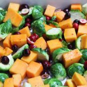 Maple Roasted Butternut Squash, Brussel Sprouts & Cranberries
