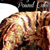 Brown Sugar Pound Cake with Caramel Drizzle