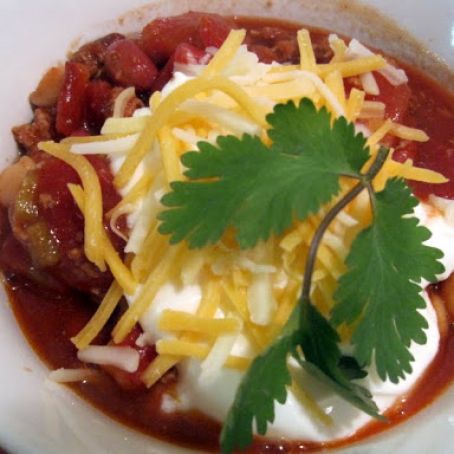 Crock Pot 3 Bean Turkey Chili - WW 5 Pts