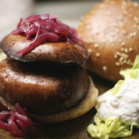 Grilled Portobello Burger with Onion Jam