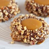 Chocolate Turtle Thumbprints