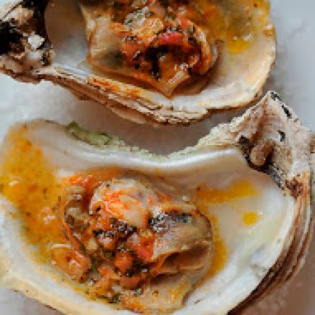 Grilled (or Broiled) Oysters with a Sriracha Lime Butter