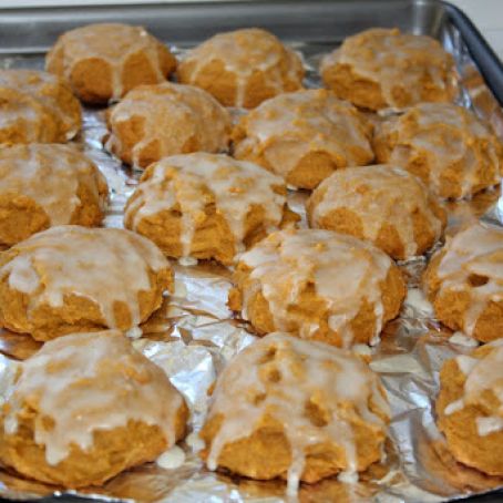 Glazed Pumpkin Biscuits
