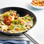 Chicken Frittata with Canaloupe Tomato Salsa