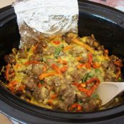 Breakfast Casserole With Spinach, Mushrooms And Peppers (Slow Cooker)