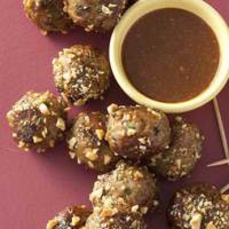 Appetizers (Chicken Meatballs with Sweet Peanut Sauce)