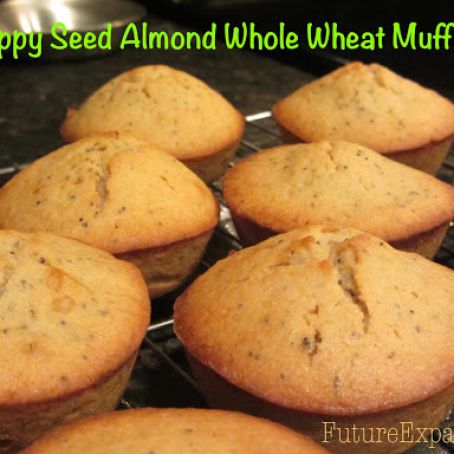 Poppy Seed Almond Whole Wheat Muffins