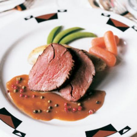 Beef Tenderloin with Peppercorn Sauce