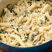 One-Pot Parmesan Chicken Ziti with Artichokes and Spinach
