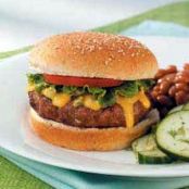 Turkey Burgers with Jalapeno Cheese Sauce