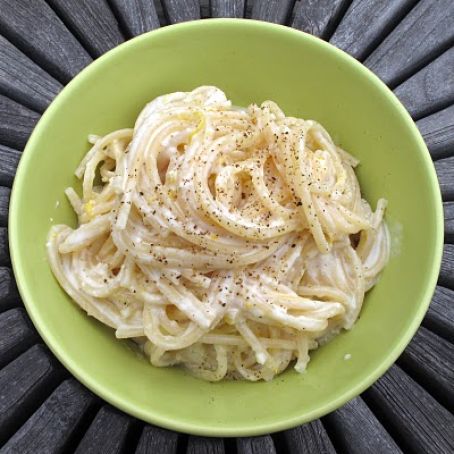 Meyer Lemon Spaghetti with Goat Cheese