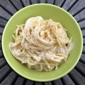 Meyer Lemon Spaghetti with Goat Cheese