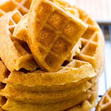 BREAKFAST - Waffle Pumpkin Maple Yeast Belgian Waffles